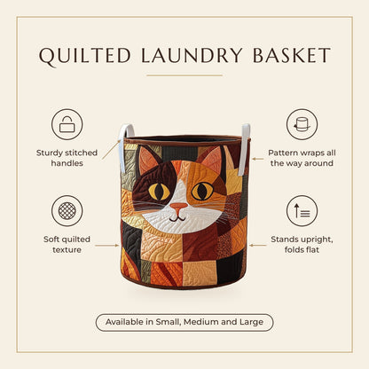 Quilted Laundry Basket - Patchwork features infographic