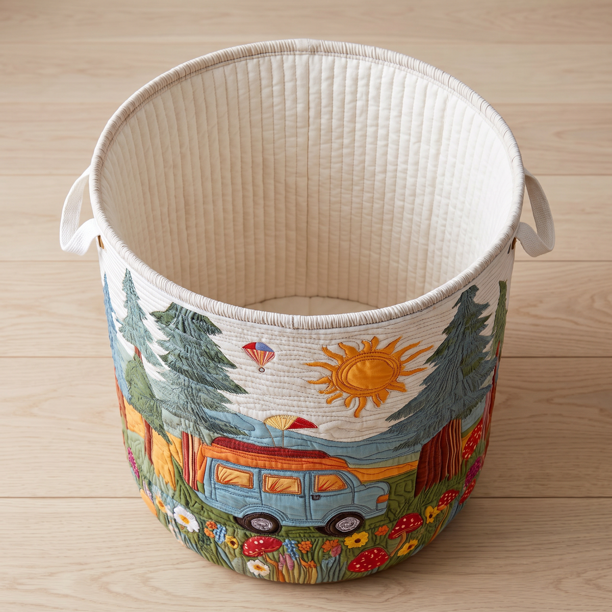 Quilted Laundry Basket - Peaceful Journey