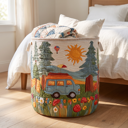 Quilted Laundry Basket - Peaceful Journey