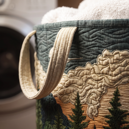 Quilted Laundry Basket - Pines at Sunset II