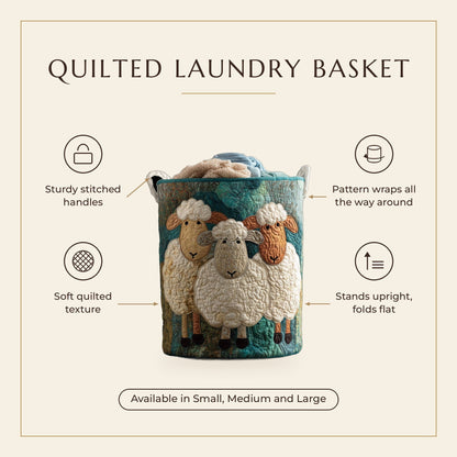 Quilted Laundry Basket - Plush Parade features infographic
