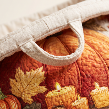 Quilted Laundry Basket - Pumpkin