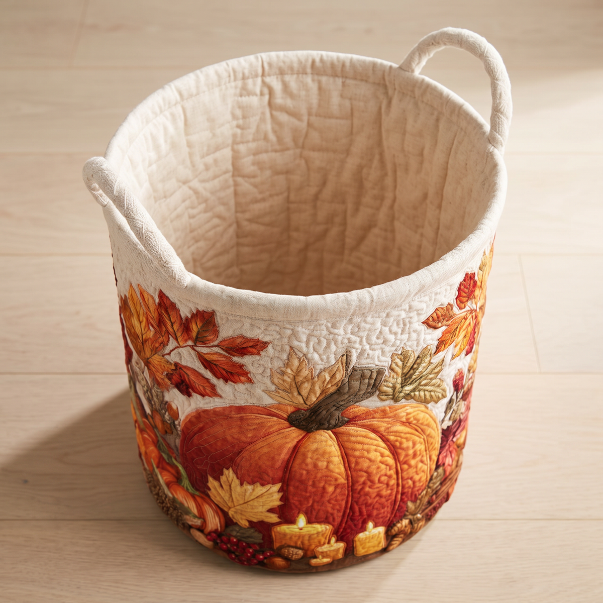 Quilted Laundry Basket - Pumpkin