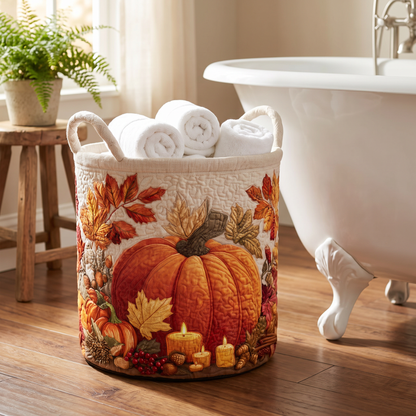 Quilted Laundry Basket - Pumpkin