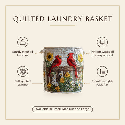 Quilted Laundry Basket - Red Branch features infographic