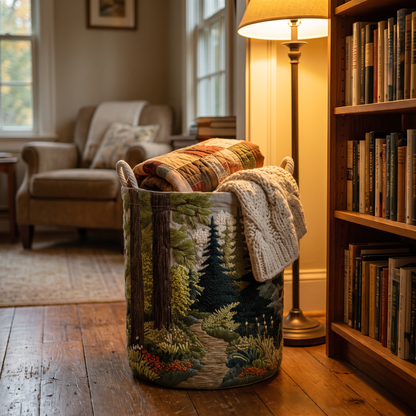 Quilted Laundry Basket - Riverbank