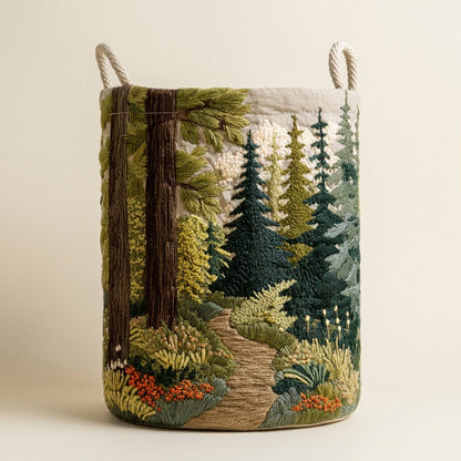 Quilted Laundry Basket - Riverbank, studio photo