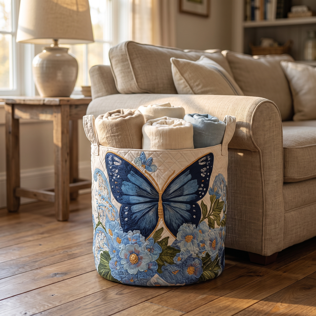 Quilted Laundry Basket - Serene Charm