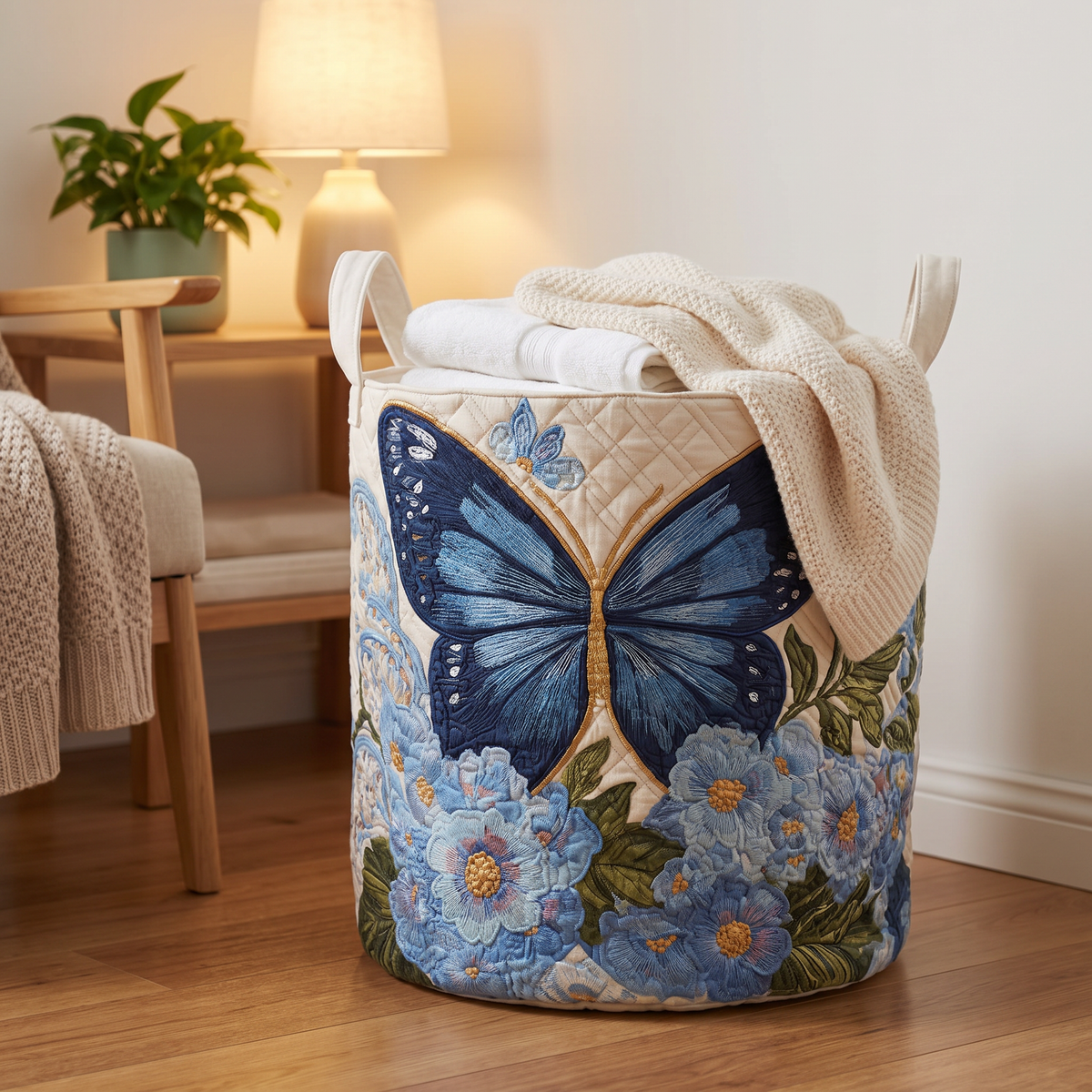 Quilted Laundry Basket - Serene Charm