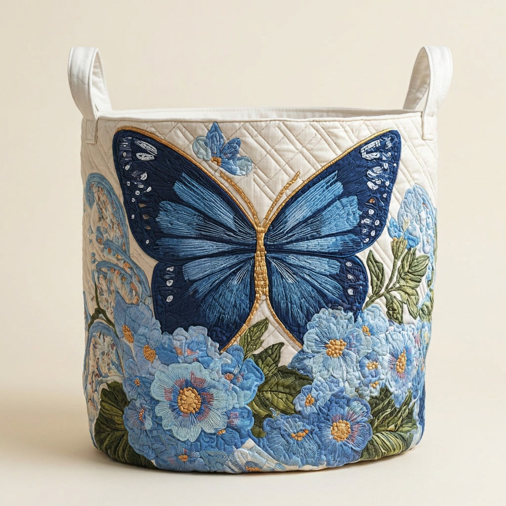 Quilted Laundry Basket - Serene Charm, studio photo