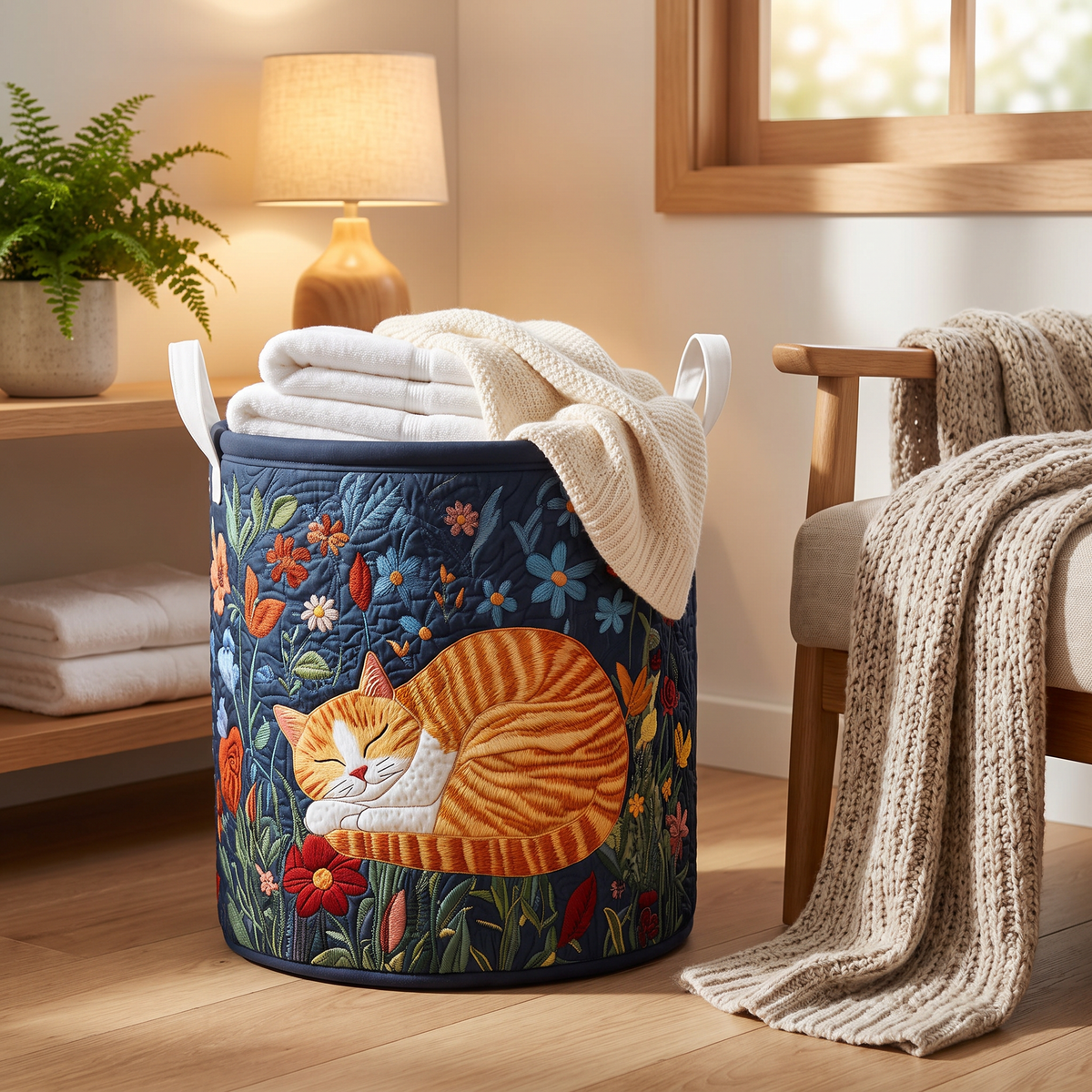 Quilted Laundry Basket - Siesta in the Sun