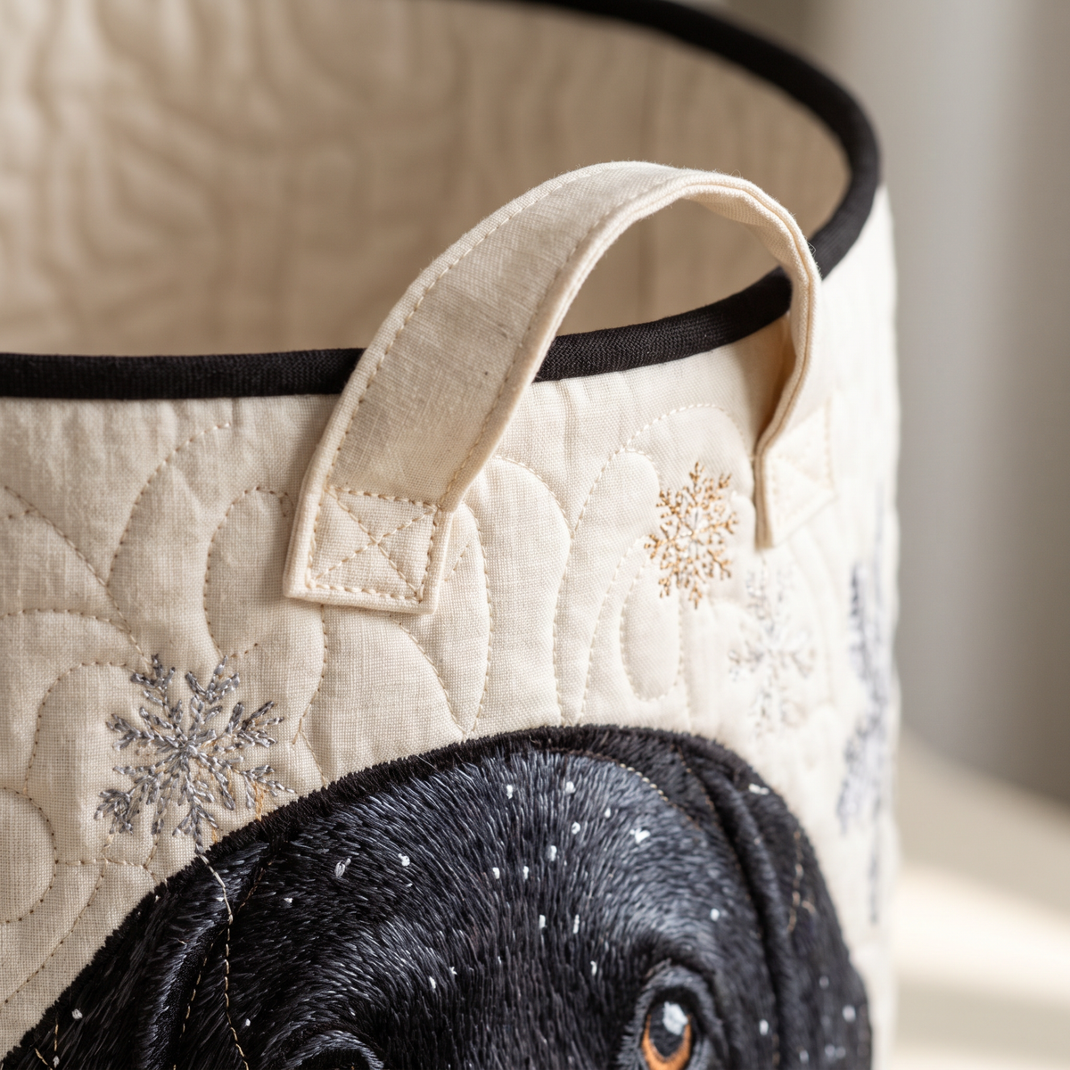 Quilted Laundry Basket - Snow Friends