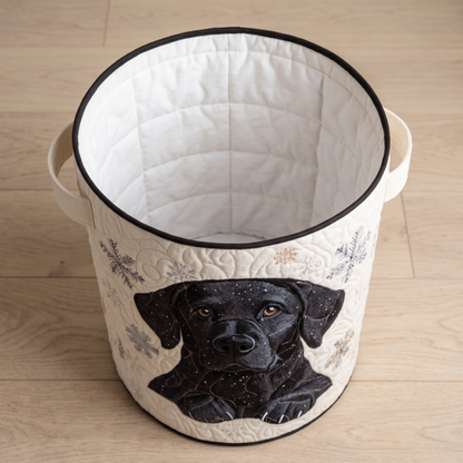 Quilted Laundry Basket - Snow Friends