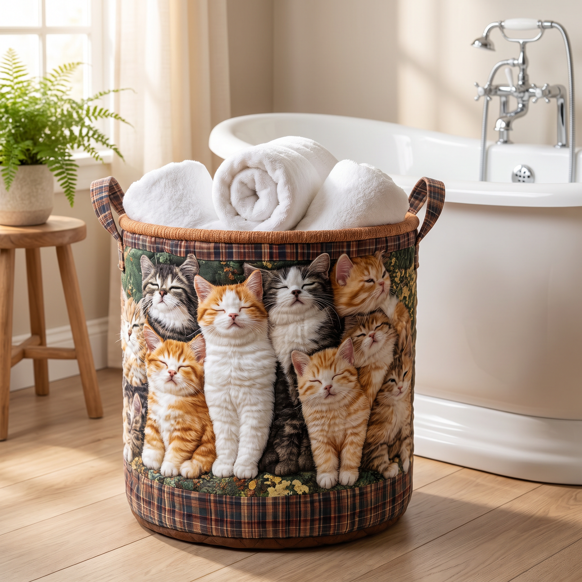 Quilted Laundry Basket - Soft Cocoon