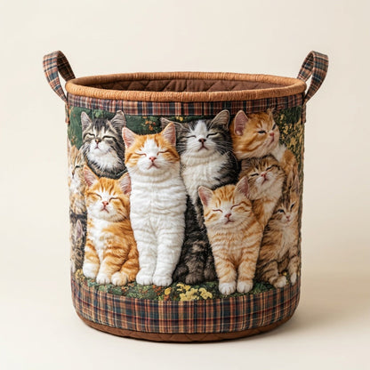 Quilted Laundry Basket - Soft Cocoon, studio photo