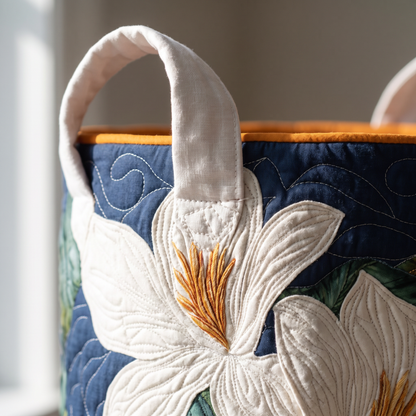 Quilted Laundry Basket - Soft Magnolia