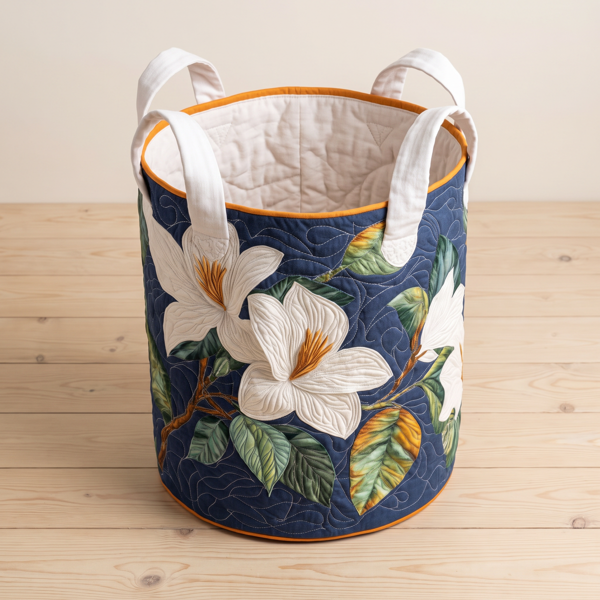 Quilted Laundry Basket - Soft Magnolia