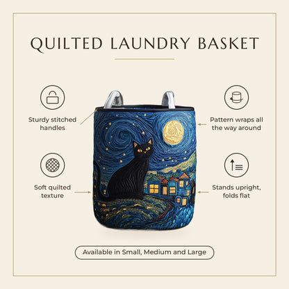 Quilted Laundry Basket - Star Paws features infographic