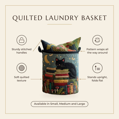 Quilted Laundry Basket - Starry Book Land features infographic