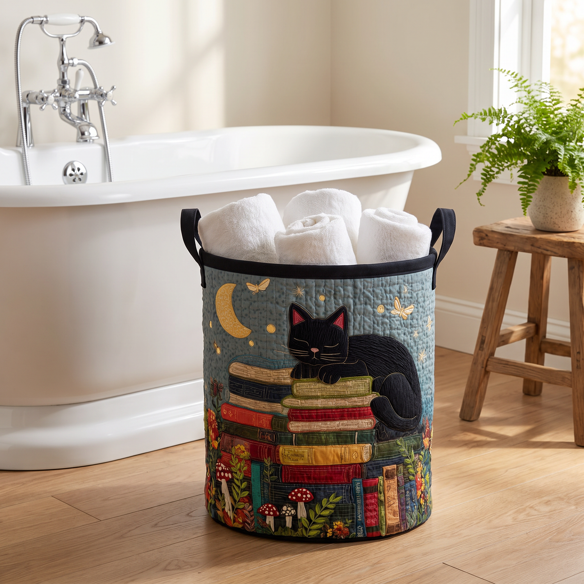 Quilted Laundry Basket - Starry Book Land