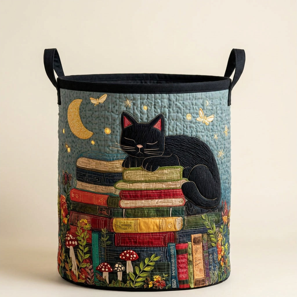 Quilted Laundry Basket - Starry Book Land, studio photo