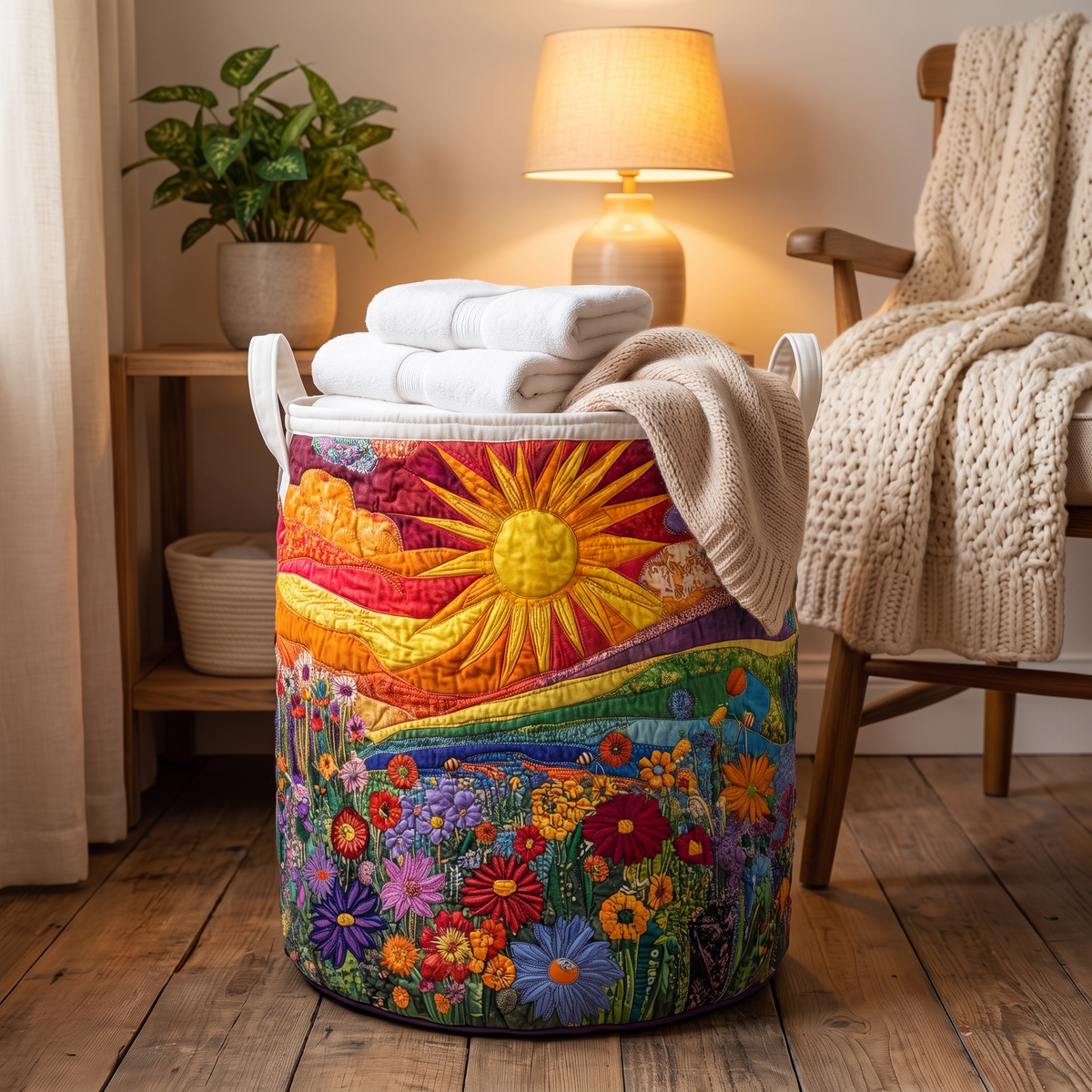 Quilted Laundry Basket - Sunny Indulgence