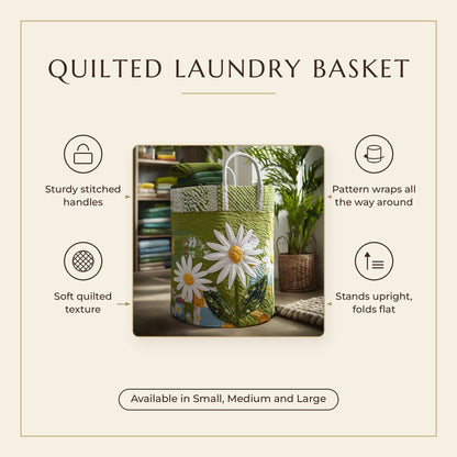 Quilted Laundry Basket - Sunny Stems features infographic