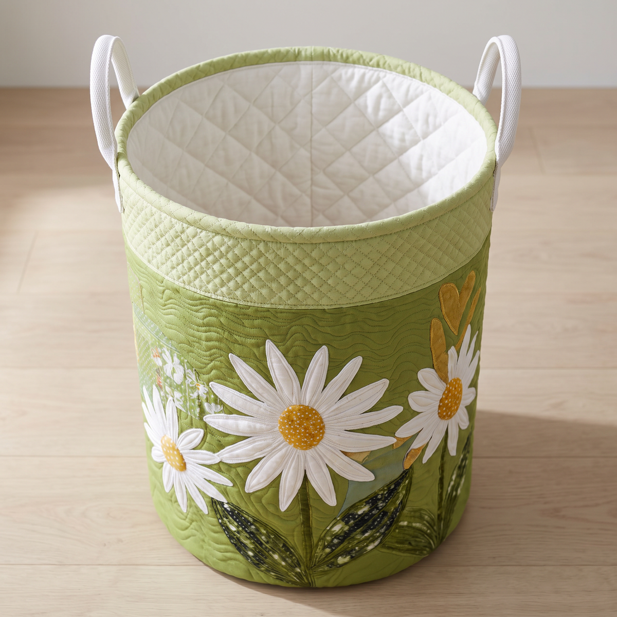 Quilted Laundry Basket - Sunny Stems