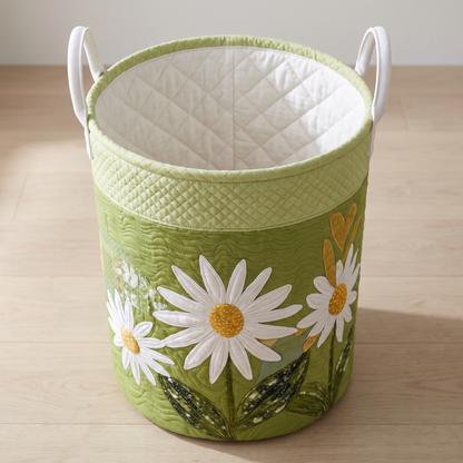 Quilted Laundry Basket - Sunny Stems