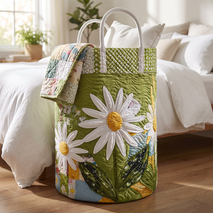 Quilted Laundry Basket - Sunny Stems