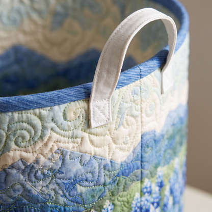 Quilted Laundry Basket - Texas Spring