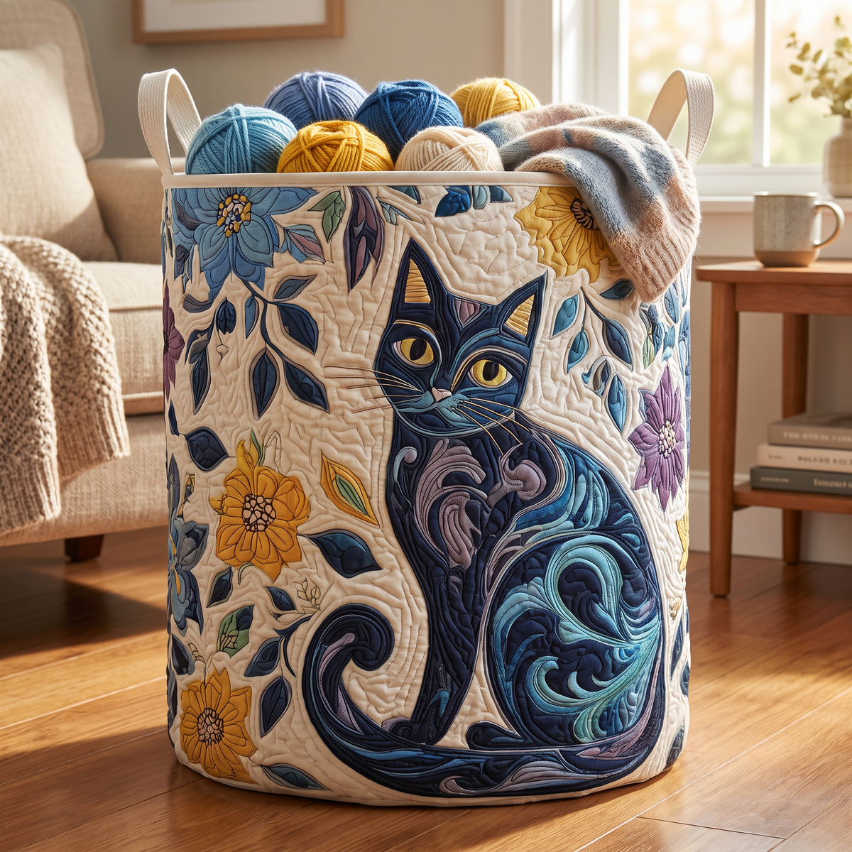 Quilted Laundry Basket - The League of Nine Lives