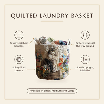 Quilted Laundry Basket - The Whisker Band features infographic
