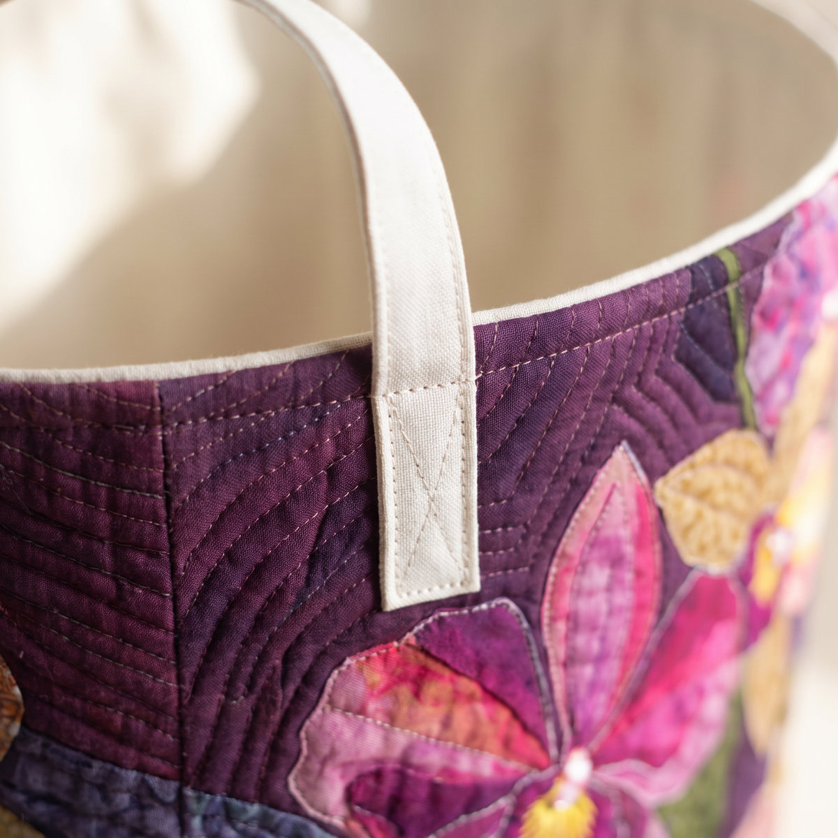 Quilted Laundry Basket - Tropical Velvet
