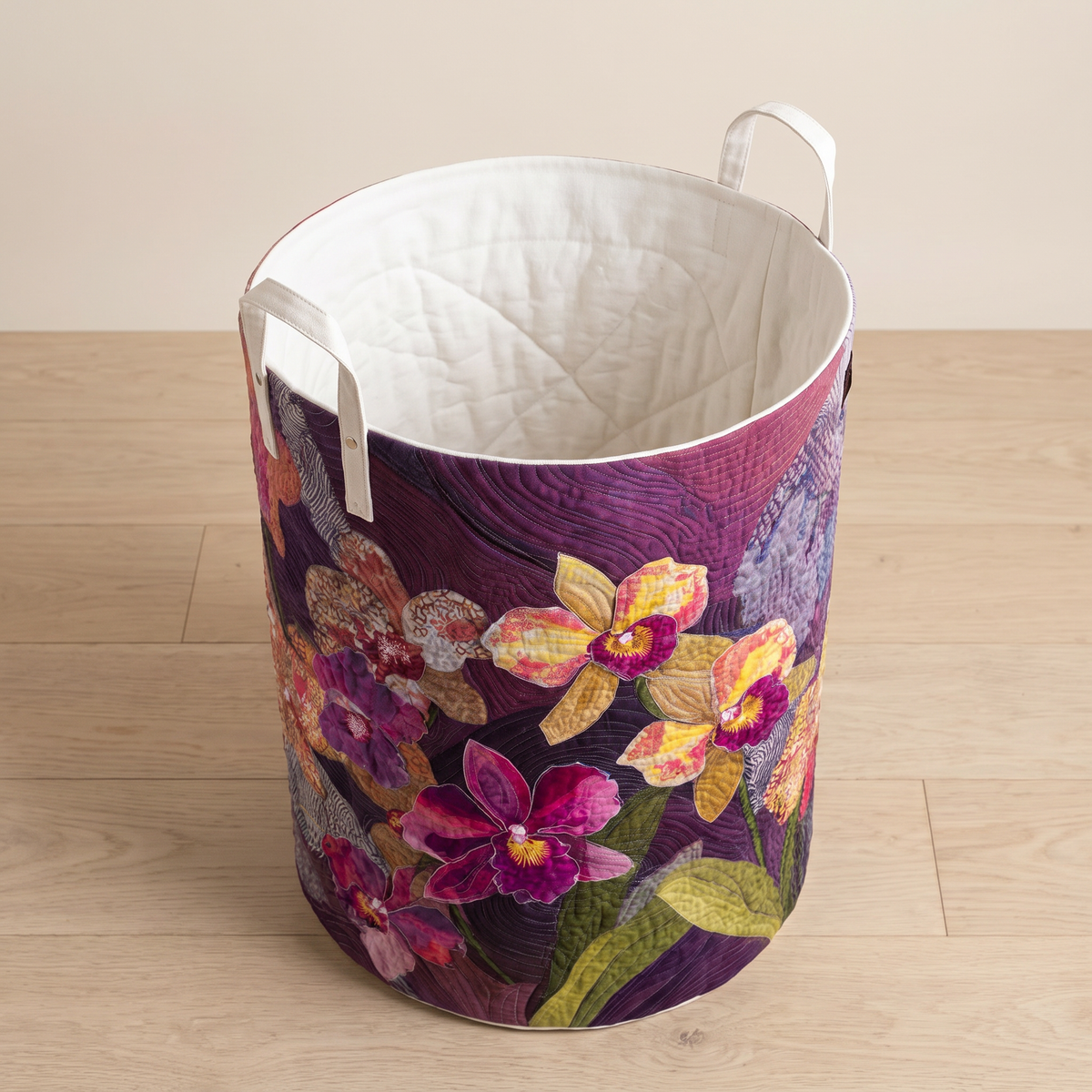 Quilted Laundry Basket - Tropical Velvet