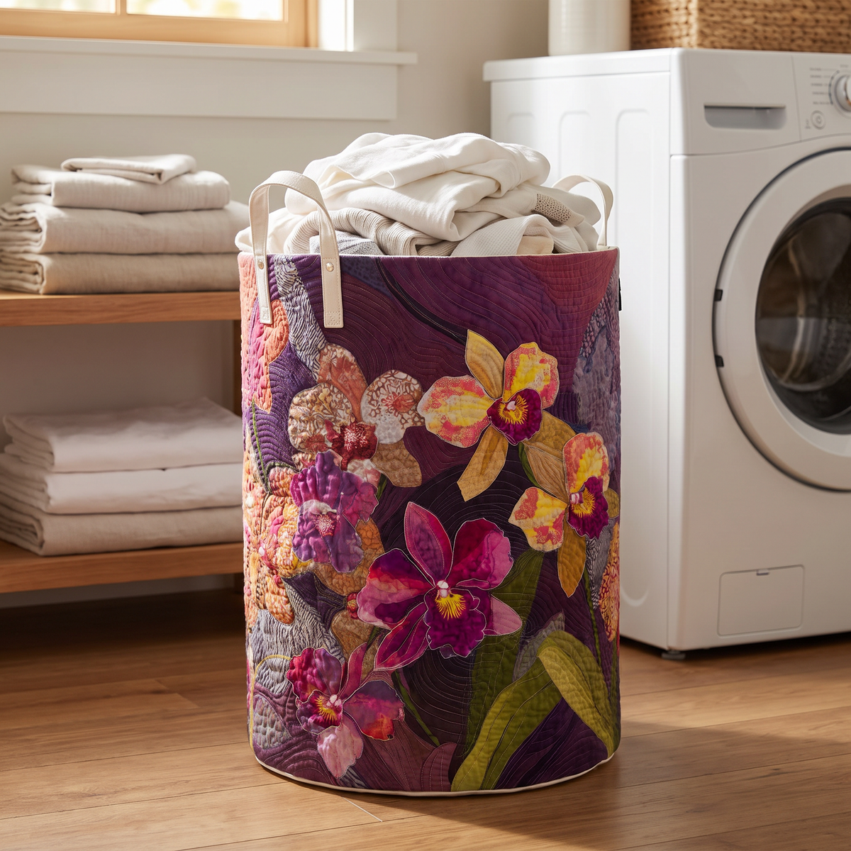 Quilted Laundry Basket - Tropical Velvet