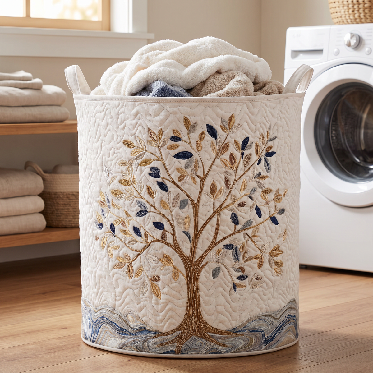 Quilted Laundry Basket - Vital Bloom
