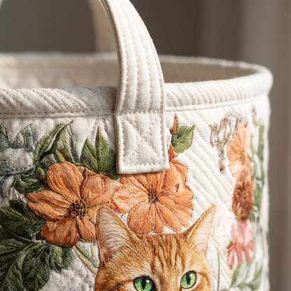 Quilted Laundry Basket - Warm Yellow