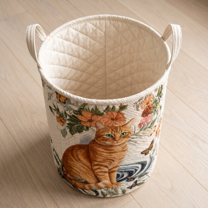 Quilted Laundry Basket - Warm Yellow