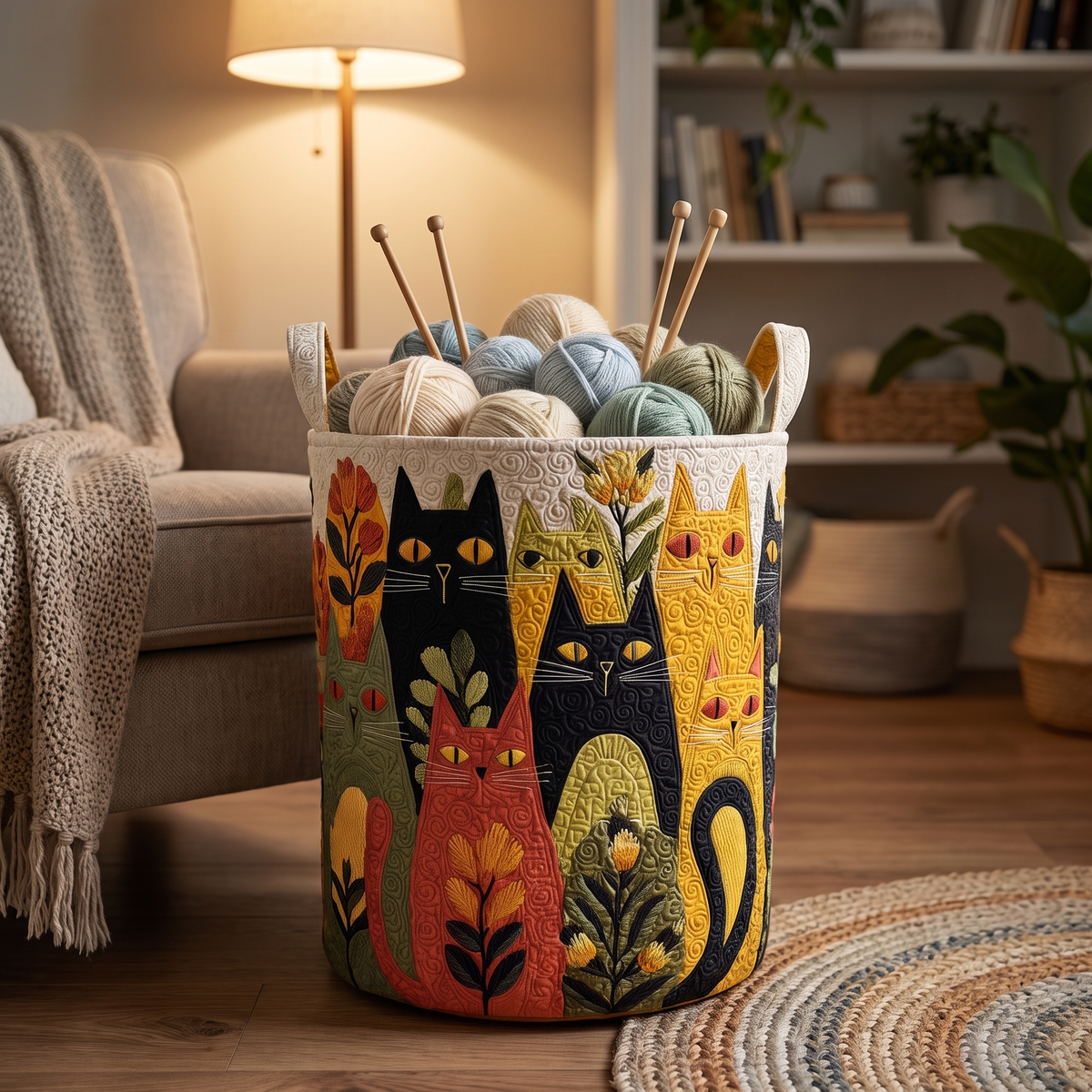 Quilted Laundry Basket - Whisker Corner