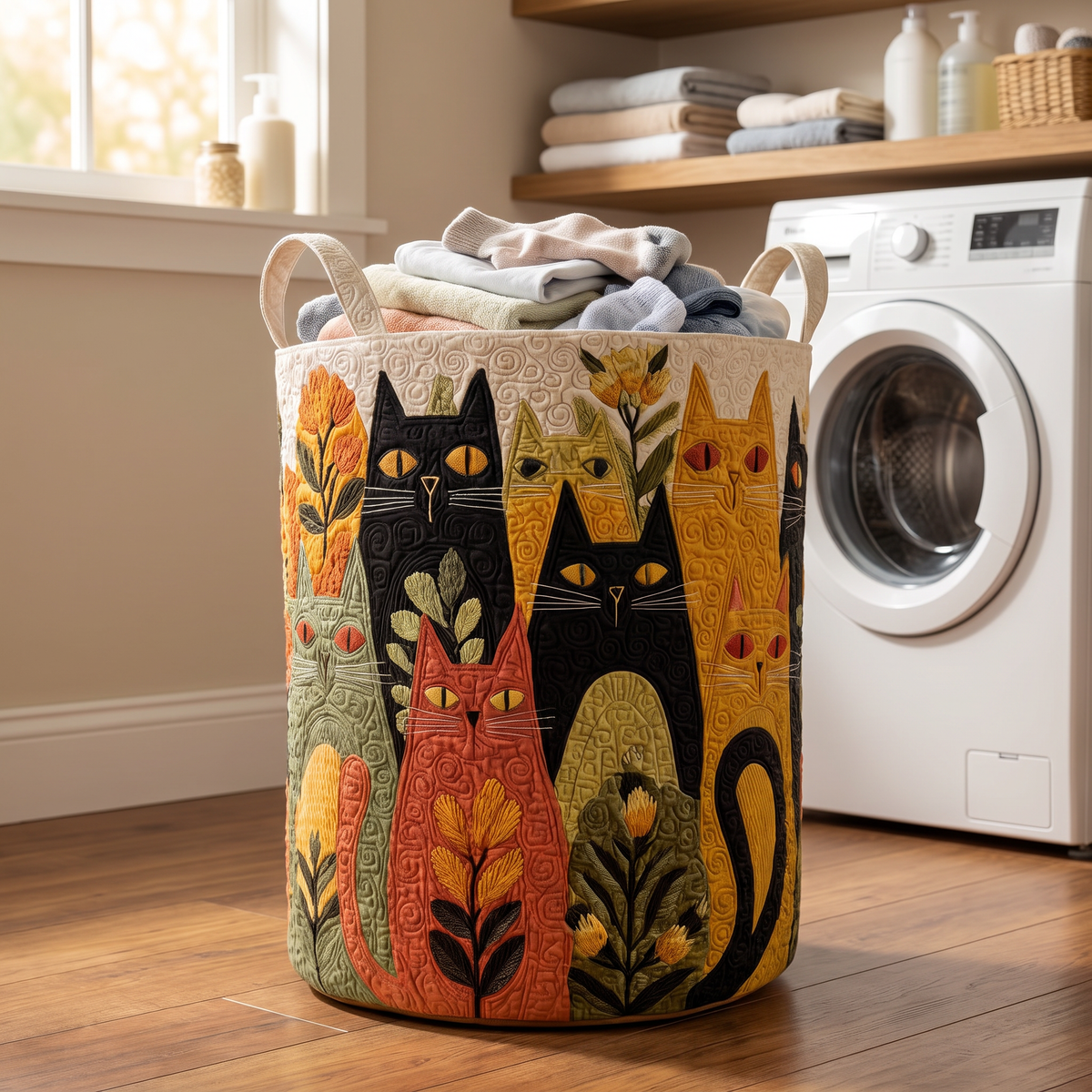 Quilted Laundry Basket - Whisker Corner