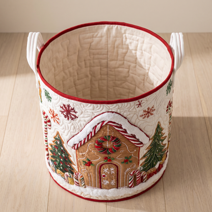 Quilted Laundry Basket - Winter Spirit