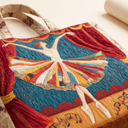 Quilted Tote Bag - Elegant Ballerina