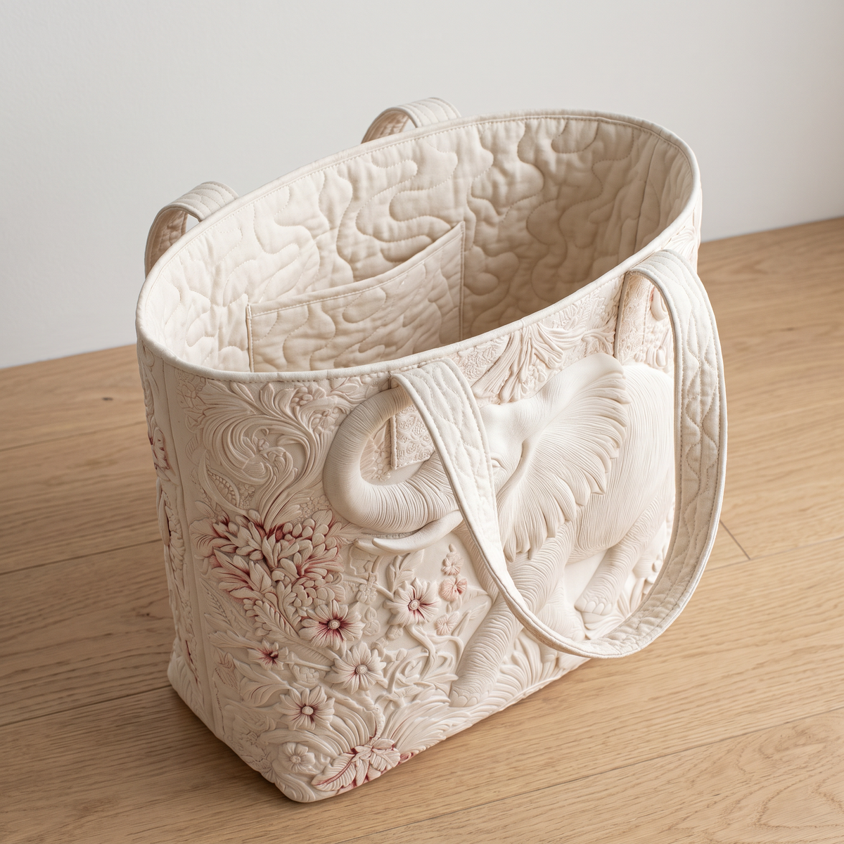 Quilted Tote Bag - Elephant