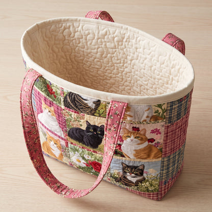 Quilted Tote Bag - Patchwork Cats