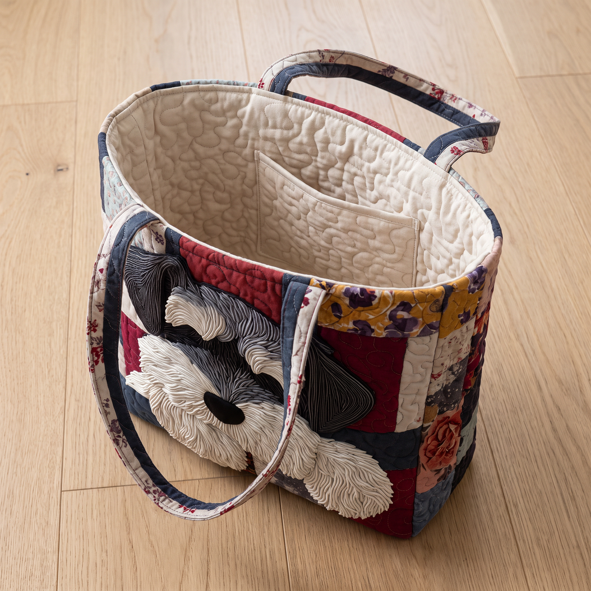 Quilted Tote Bag - Schnauzer