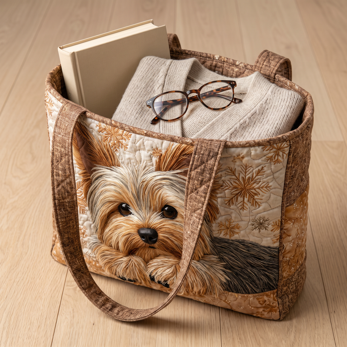 Quilted Tote Bag - Yorkshire Terrier