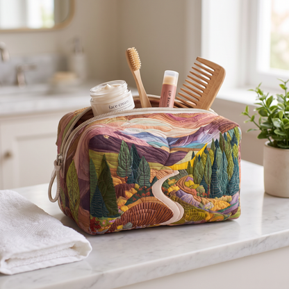 Sadie - Quilted Toiletry Bag - Valley of Peace
