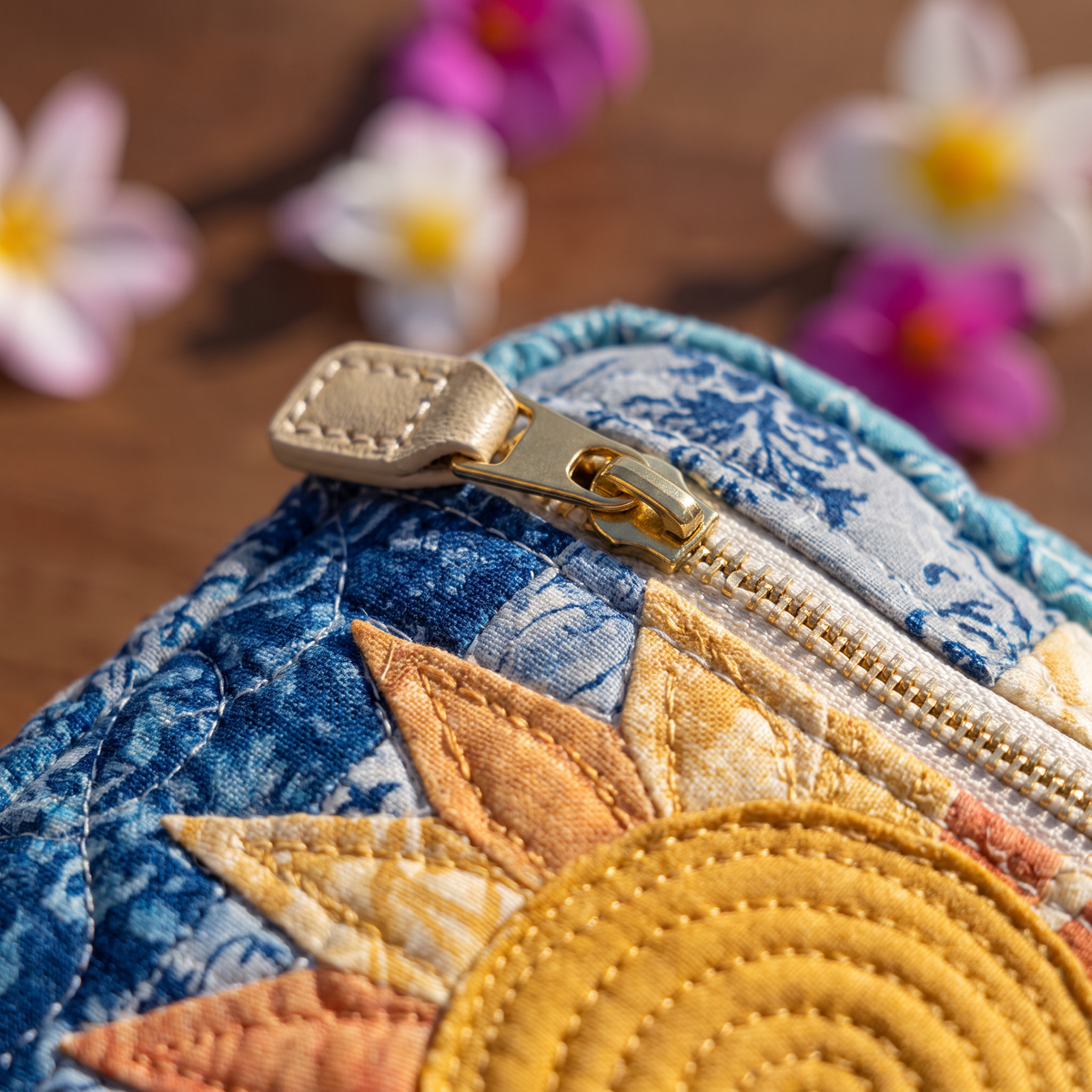 Vanessa - Quilted Toiletry Bag - Earth Spirit